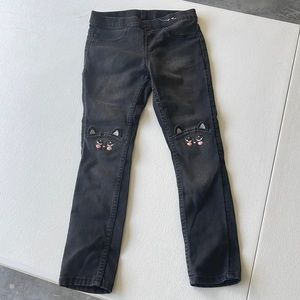 Cute kids cat knee pants